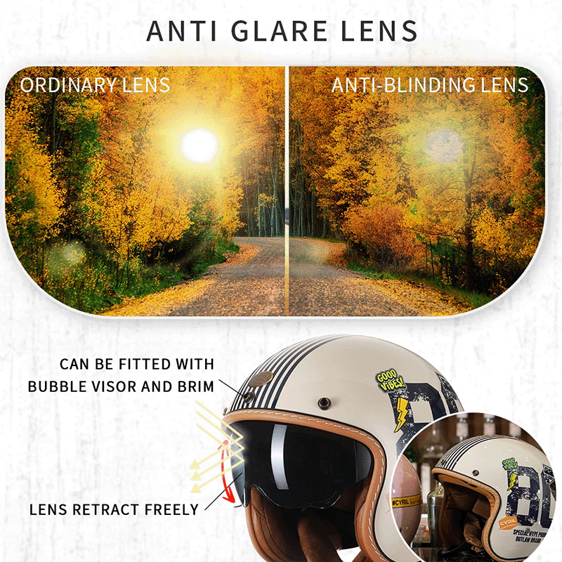 Retro JetLite Open Face Helmet KA2