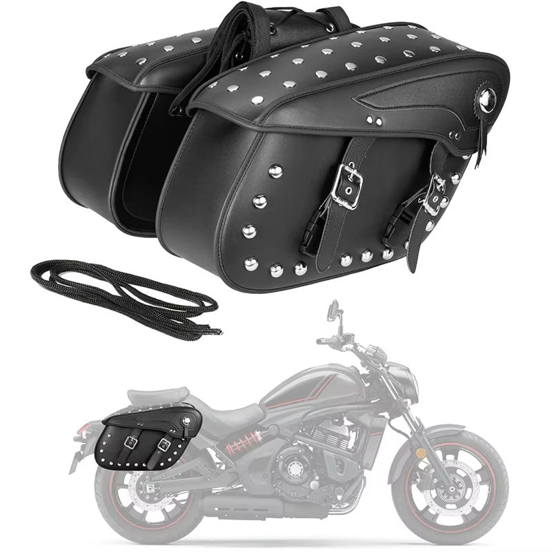 Rivet-Style 50L Motorcycle Saddlebags – Universal Tool Bag