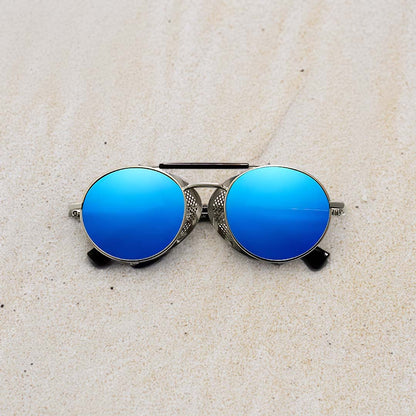 Classic Gothic Steampunk Polarized Round Sunglasses