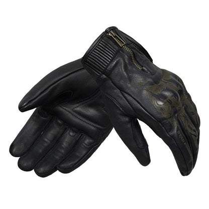 InfernoShield Leather Racing Gloves