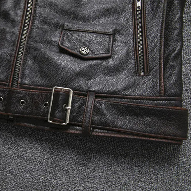 Timeless Oblique Zipper Leather Jacket