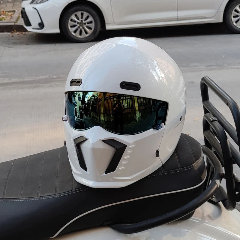 Retro Pilot Motorcycle Helmet – DOT Safety, Timeless Look