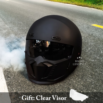 Retro Pilot Motorcycle Helmet –  DOT and ECE Approved, Timeless Look