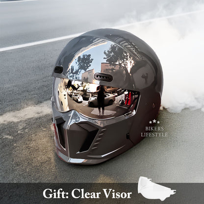 Retro Pilot Motorcycle Helmet with New Lens – DOT and ECE Approved, Timeless Look (Recall)