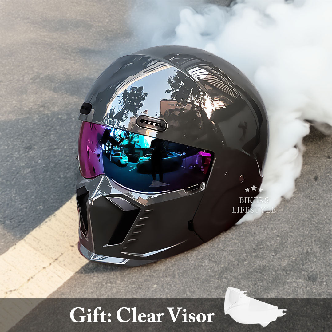 Retro Pilot Motorcycle Helmet –  DOT and ECE Approved, Timeless Look