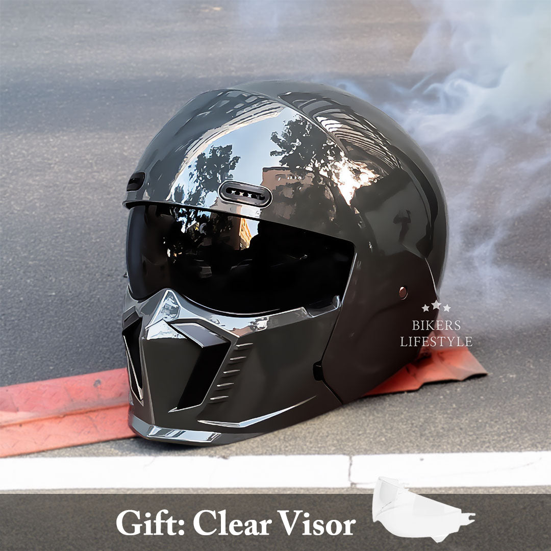 Retro Pilot Motorcycle Helmet –  DOT and ECE Approved, Timeless Look