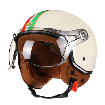 Vintage Racer Helm mit Blase
