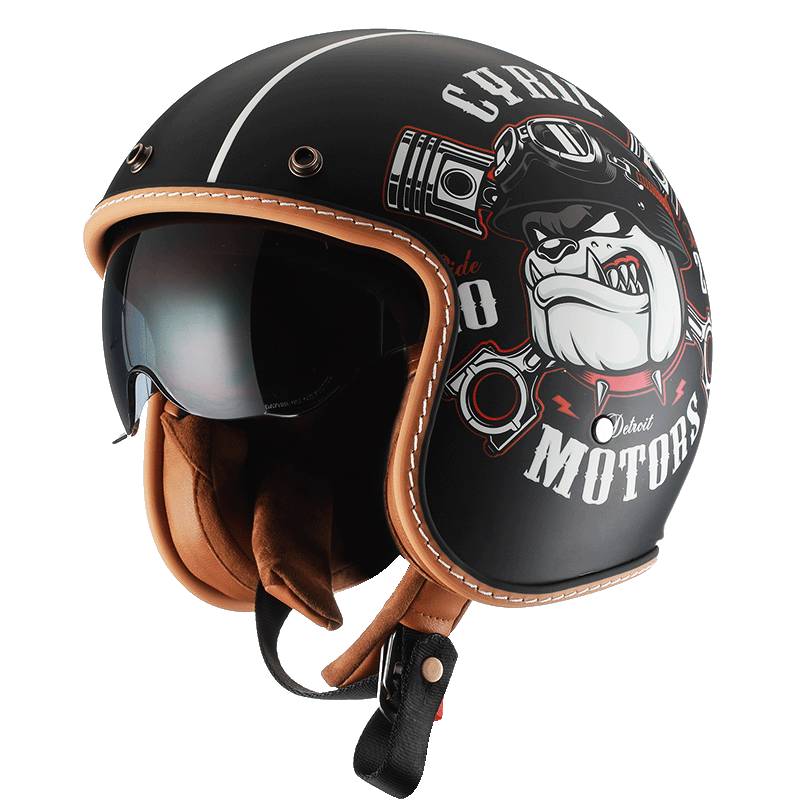 Retro JetLite Open Face Helmet KB2