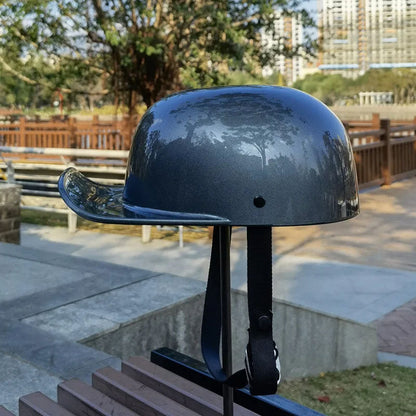 Baseball Cap Motorcycle Helmet -  DOT Approved