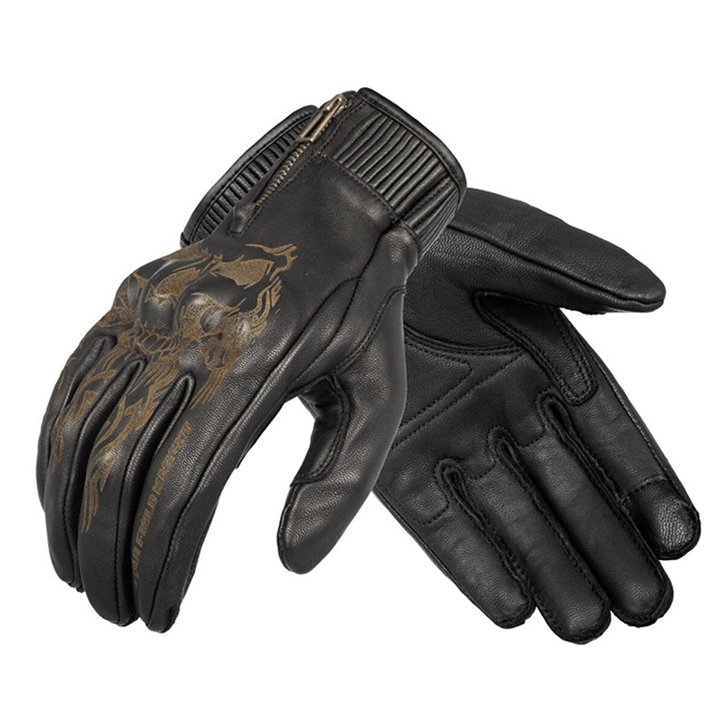 InfernoShield Leather Racing Gloves