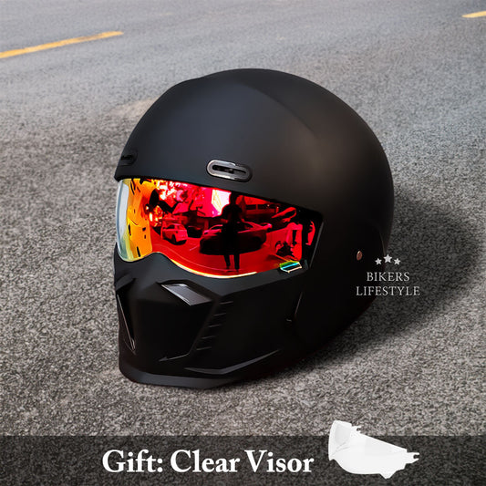 Retro Pilot Motorcycle Helmet with New Lens – DOT and ECE Approved, Timeless Look