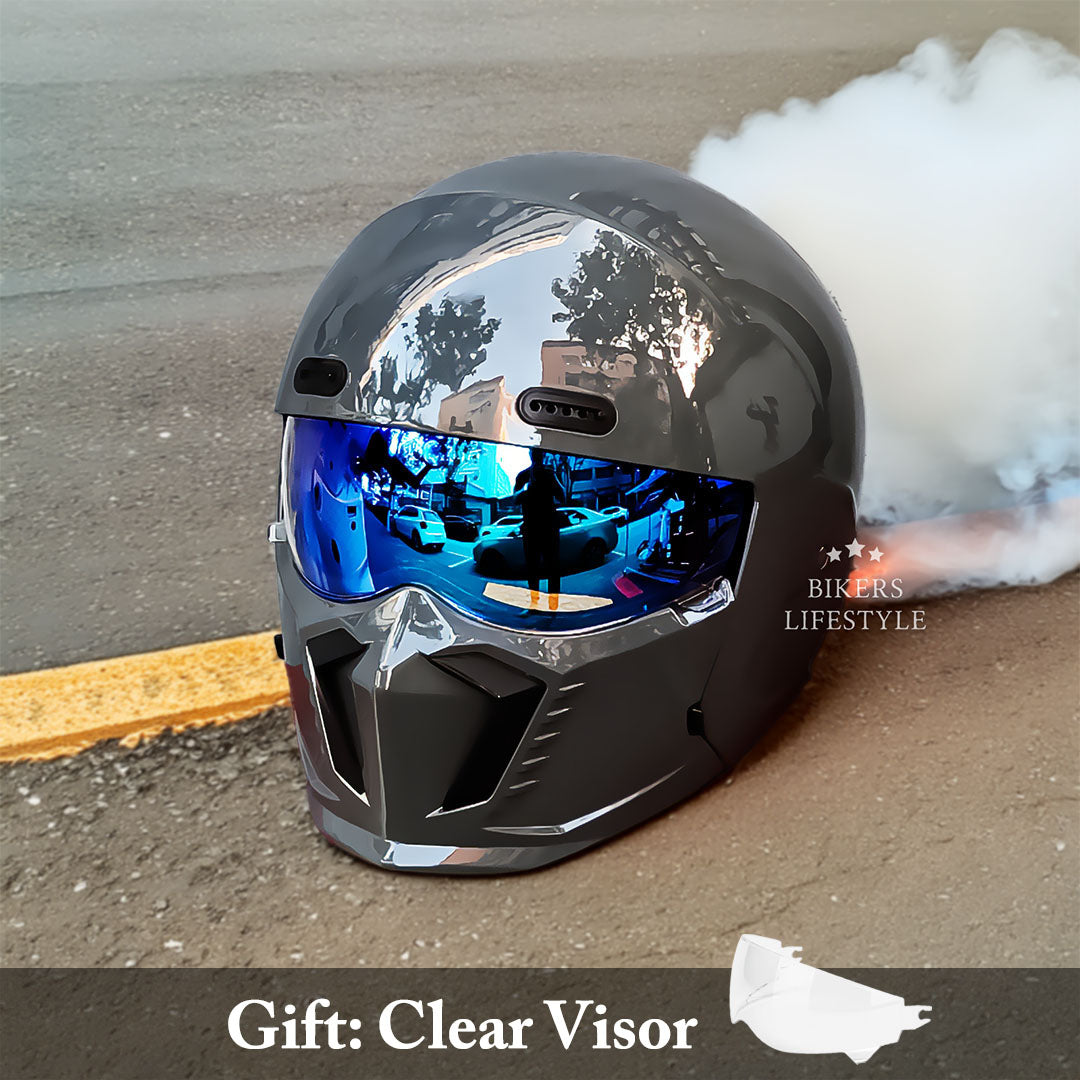 Retro Pilot Motorcycle Helmet with New Lens – DOT and ECE Approved, Timeless Look (Recall)