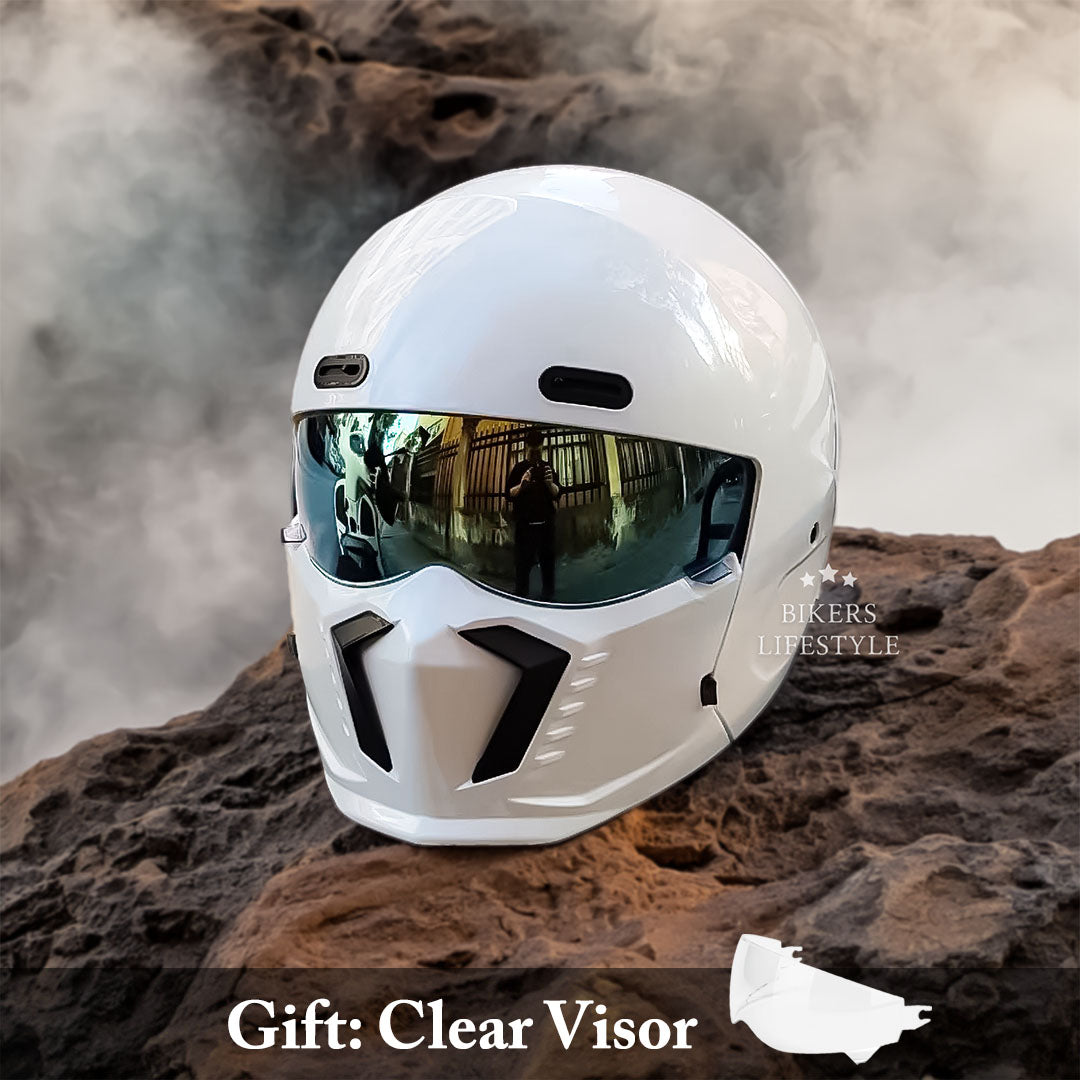 Retro Pilot Motorcycle Helmet –  DOT and ECE Approved, Timeless Look