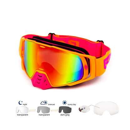 Photochromic Off-Road MX Goggles - UV400 Dirt Bike Eyewear