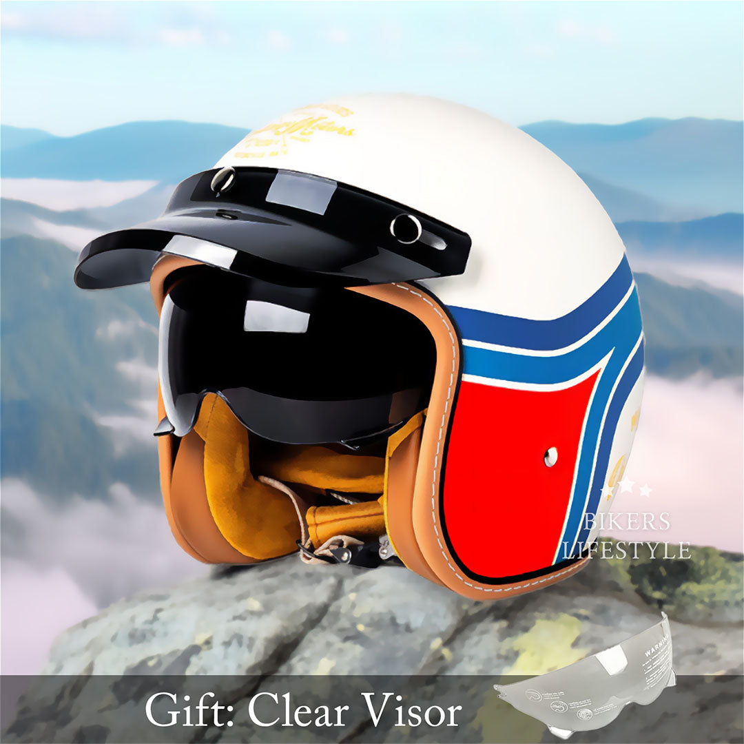 Timeless Motorcycle Helmet - DOT and ECE Approved