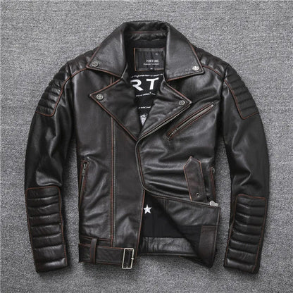 Timeless Oblique Zipper Leather Jacket