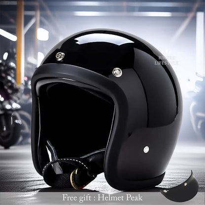 Low Profile Vintage Motorcycle Helmet - DOT and ECE Approved