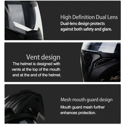 FlipGuard Dual Lens Helmet | DOT Approved (Recall)