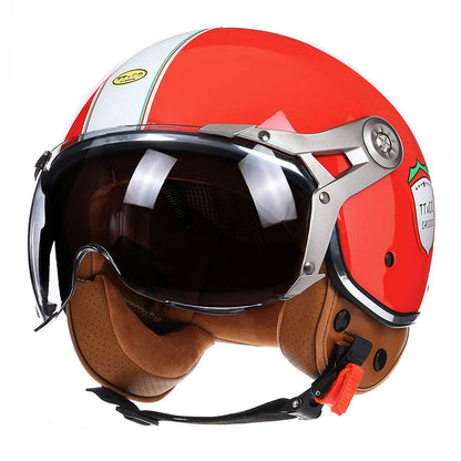 Casque de course vintage avec bulle