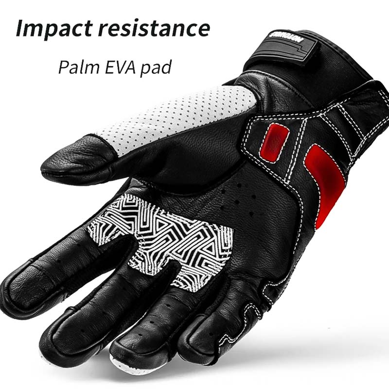 Breathable Sheepskin Leather Motorcycle Gloves