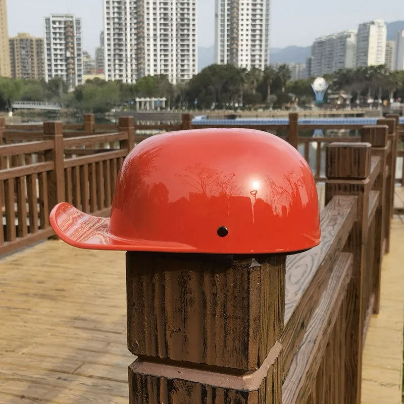Baseball Cap Motorcycle Helmet -  DOT Approved