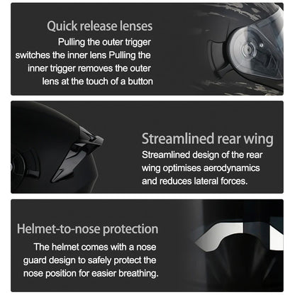 FlipGuard Dual Lens Helmet | DOT Approved (Recall)