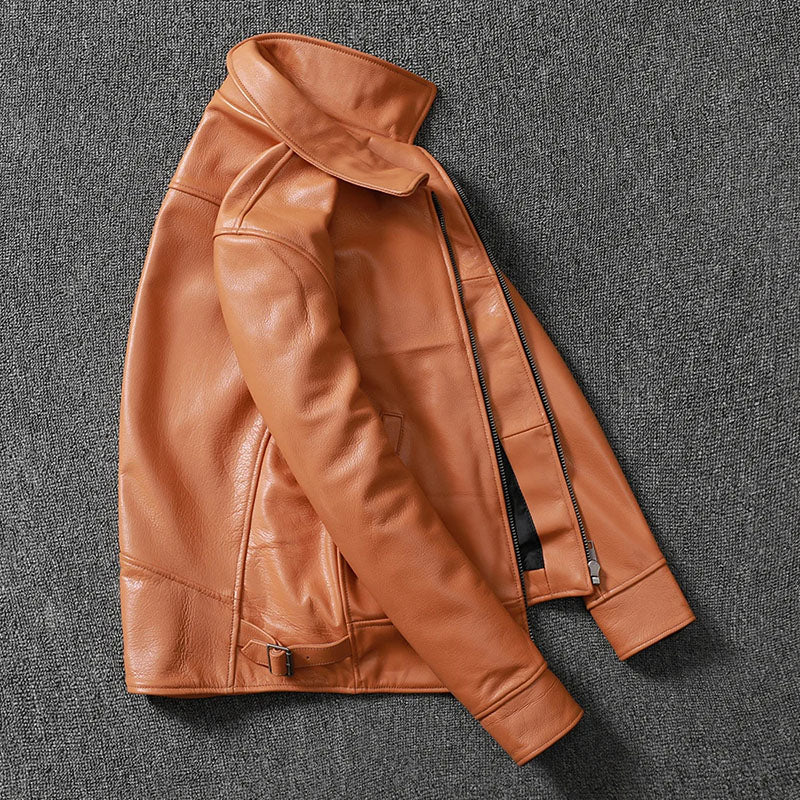 Sleek Leather Jacket Elegance