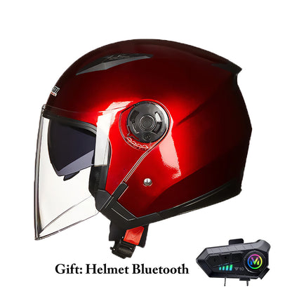 DOT-Approved Dual Lens Half Motorcycle Helmet (Recall)