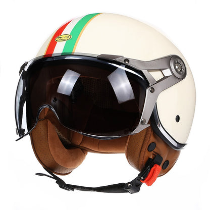 Casque de course vintage avec bulle