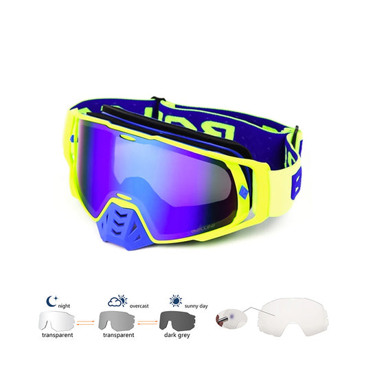 Photochromic Off-Road MX Goggles - UV400 Dirt Bike Eyewear