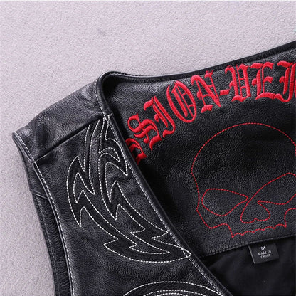 SkullSpring Leather Vest
