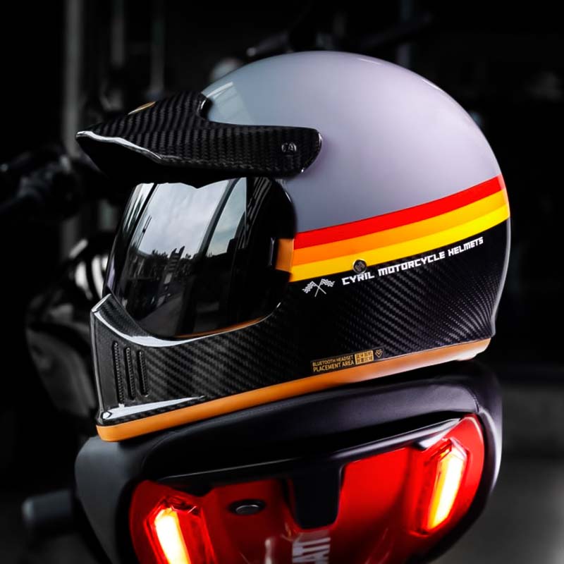 Carbon Fiber Full Face Motorcycle Helmet | F380G