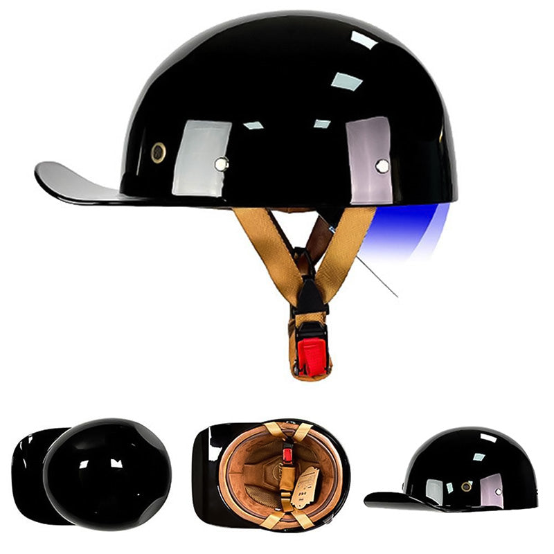 Casque de casquette de baseball de moto rétro