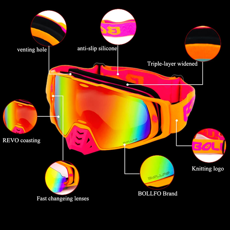 Photochromic Off-Road MX Goggles - UV400 Dirt Bike Eyewear