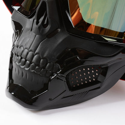 Totenkopf-Motorradbrille
