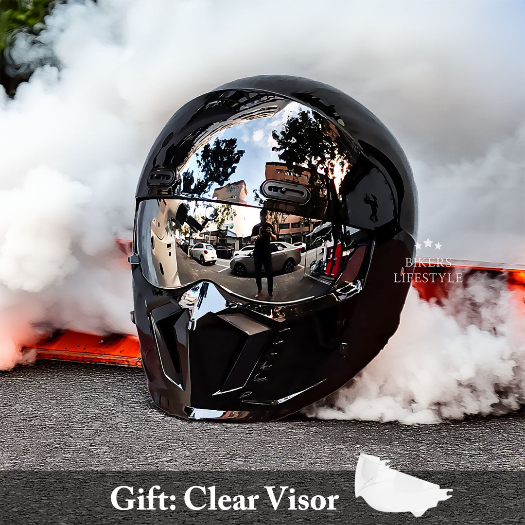 Retro Pilot Motorcycle Helmet with New Lens – DOT and ECE Approved, Timeless Look (Recall)