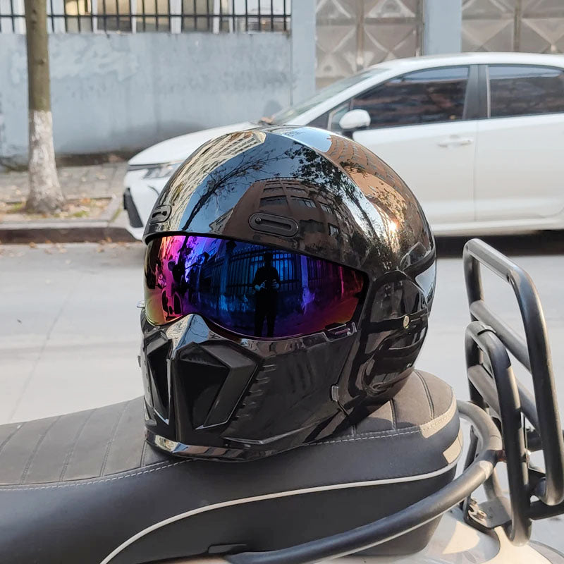 Retro Pilot Motorcycle Helmet – DOT Safety, Timeless Look