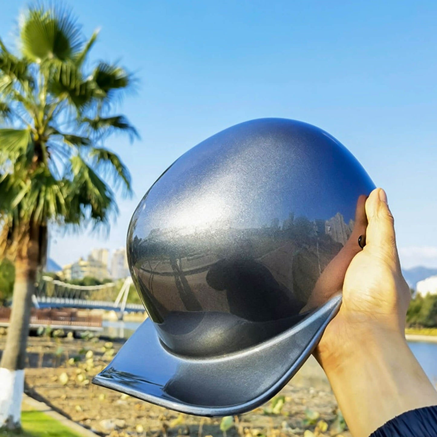 Baseball Cap Motorcycle Helmet -  DOT Approved