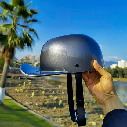 Baseball Cap Motorcycle Helmet -  DOT Approved