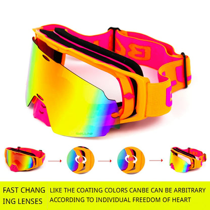 Photochromic Off-Road MX Goggles - UV400 Dirt Bike Eyewear