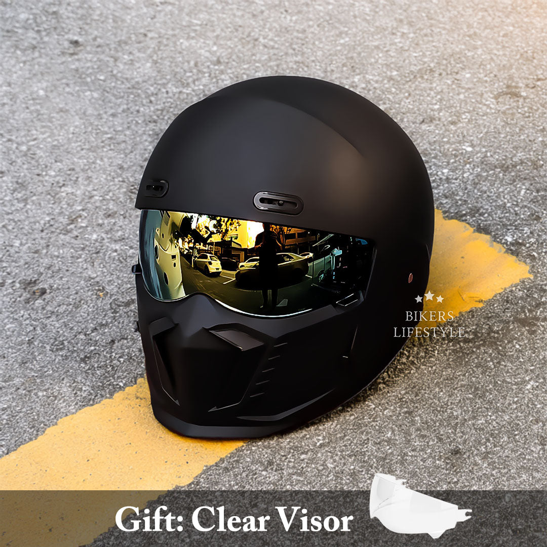 Retro Pilot Motorcycle Helmet –  DOT and ECE Approved, Timeless Look