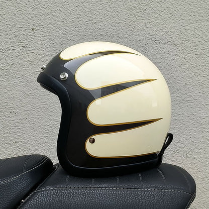 Low Profile Vintage Motorcycle Helmet - DOT and ECE Approved