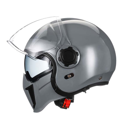 Double Lens Vintage Modular Helmet - DOT and ECE Approved