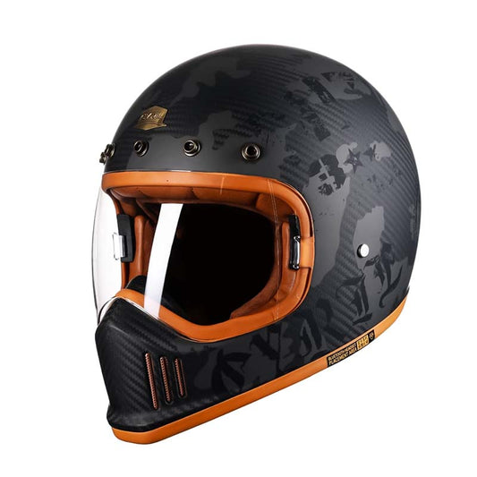 Carbon Fiber Full Face Motorcycle Helmet | F388MB