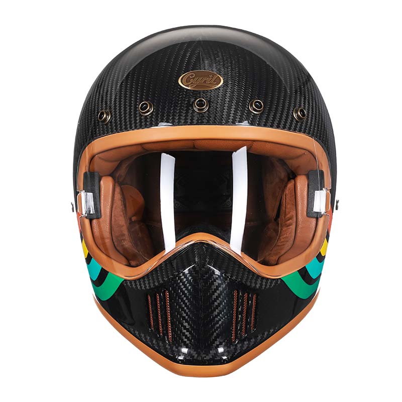 Carbon Fiber Full Face Motorcycle Helmet | F389TS