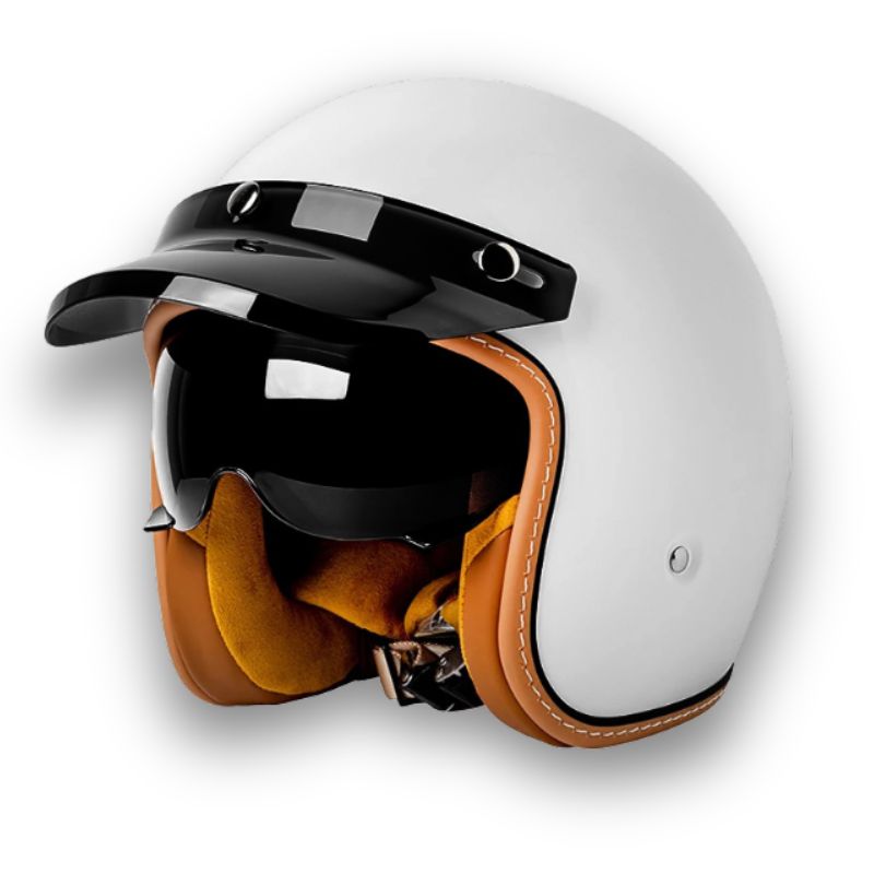 Timeless Motorcycle Helmet - White