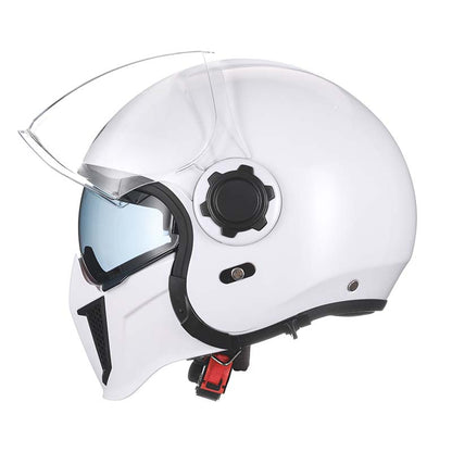 Double Lens Vintage Modular Helmet - DOT and ECE Approved