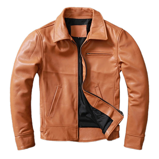 Sleek Leather Jacket Elegance