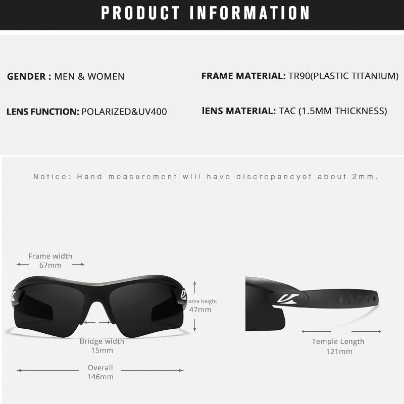 BLS Polarisierte Sport-Sonnenbrille – hochwertig, cooles Design