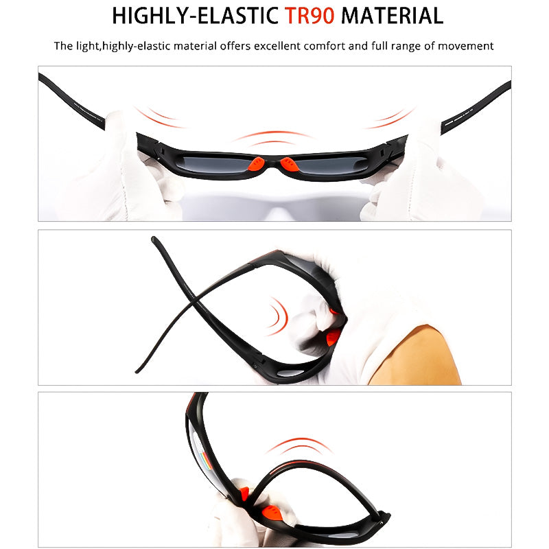 RideGuard Anti-Scratch TR90 Polarized Motorcycle Sunglasses